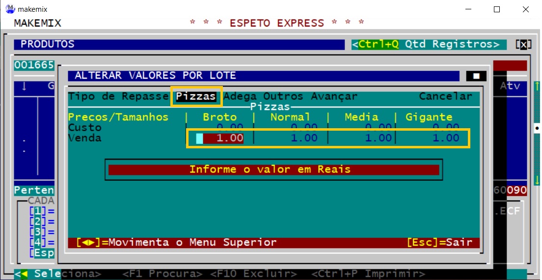 coloque as opções igual a imagem
